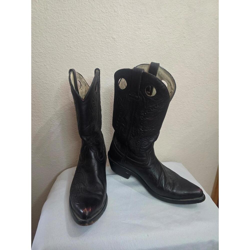 Durango DB585 Black Cherry Oxblood Leather Buckaroo Cowboy Western Boots 8EE